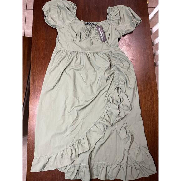 Scarlet Darkness Renaissance Sunny Flowy Corset Milkmaid Dress Women 2XL Stain - Picture 1 of 14